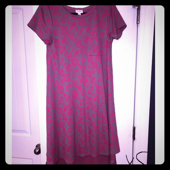 XS Grey/Fusia Pink Lularoe Carly - Picture 1 of 2